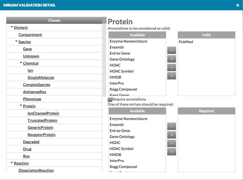 Configuration window