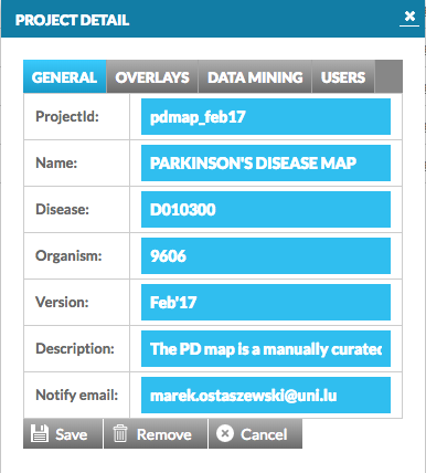 Detailed management tab 1