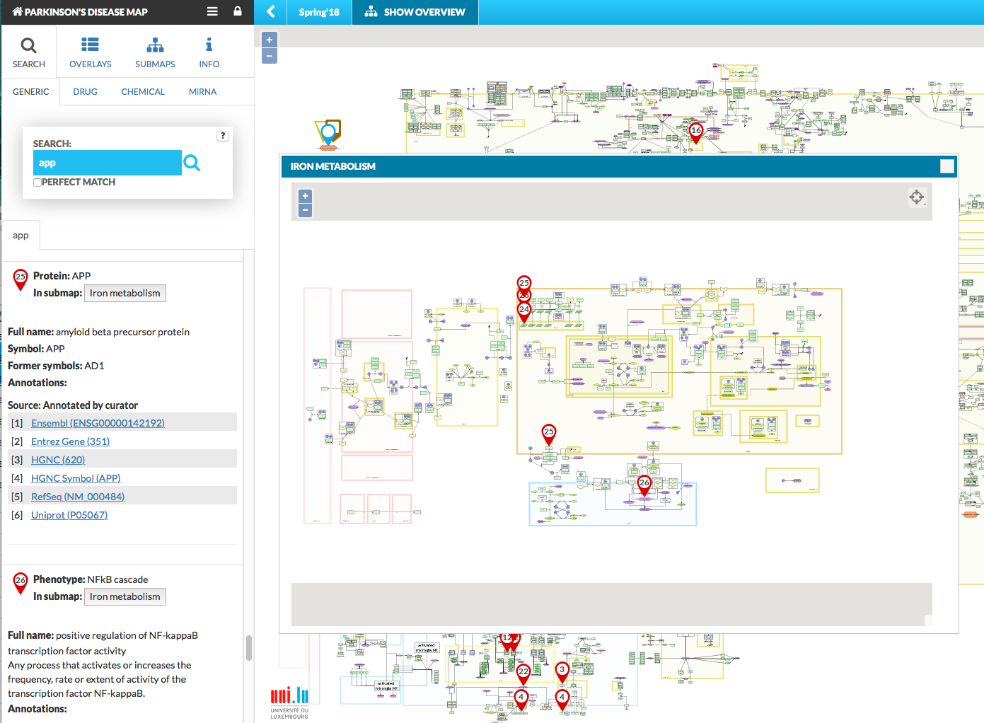 Submaps search results